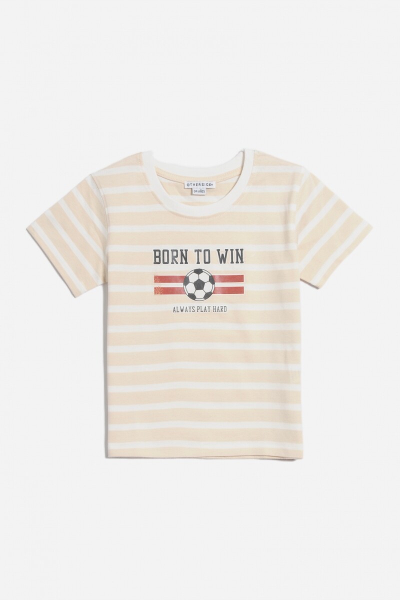 Remera rayada - Crudo 