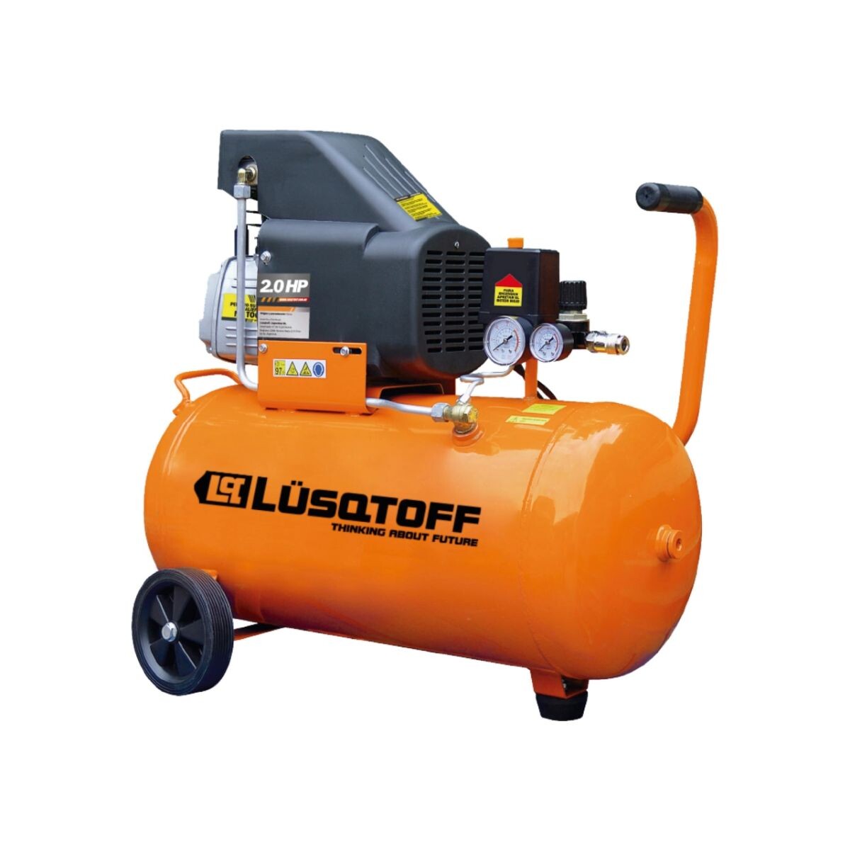 Compresor 25lts - 2hp - 198l/min + Accesorios Lusqtof