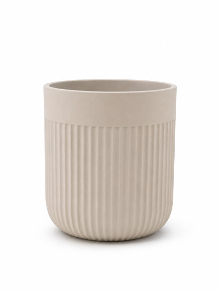 MACETA DECORATIVA CURVA CREMA