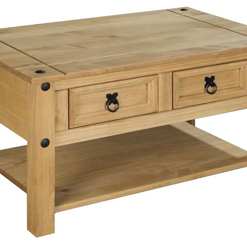 MESA DE LIVING 2 CAJONES CERA NATURAL P898 MESA DE LIVING 2 CAJONES CERA NATURAL P898