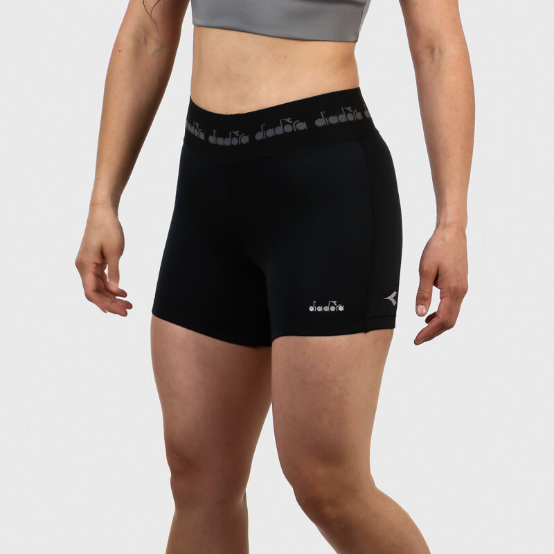 Short Calza Deportiva Mujer Diadora Negro-negro