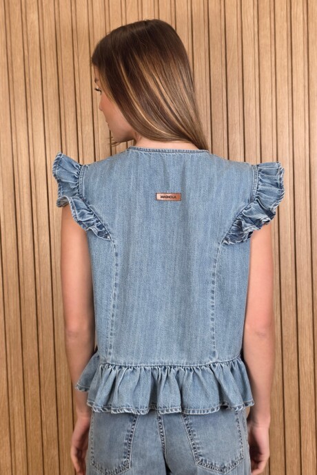 Chaleco Poppy Denim Celeste