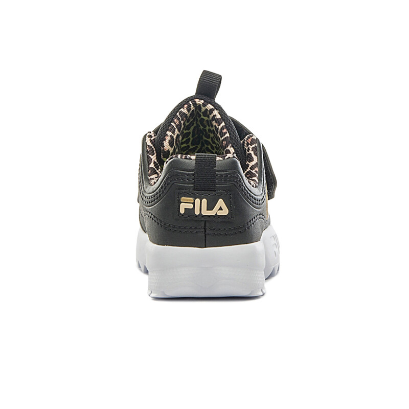 Championes Bebé Fila Disruptor con Velcro Negro-Beige
