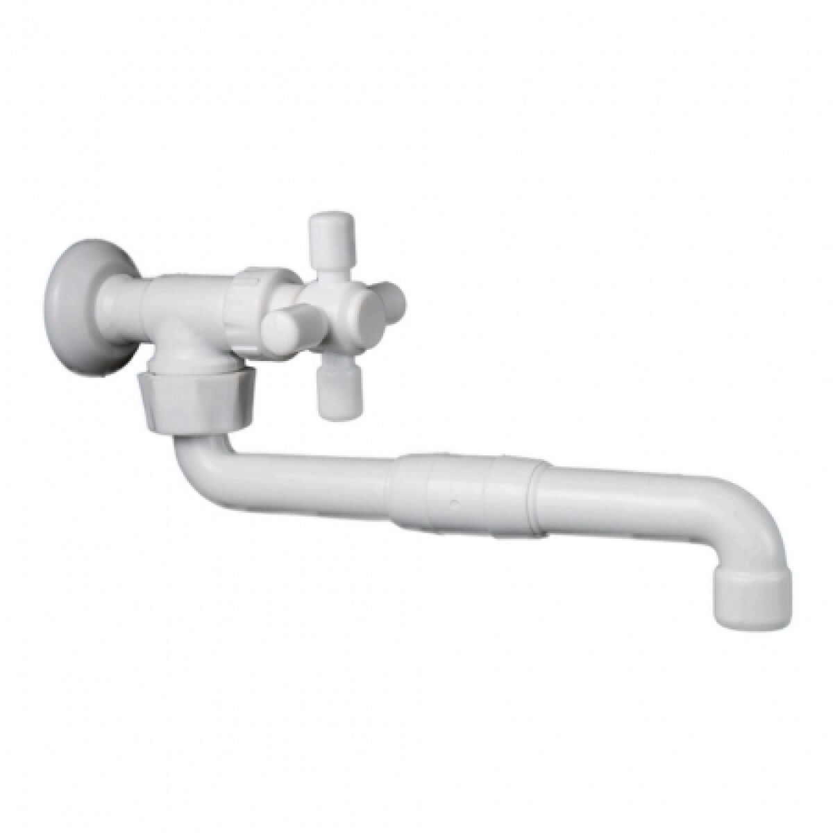 GINYPLAS GRIFO DE PARED PICO RECTO MÓVIL VOLANTE CORONA 