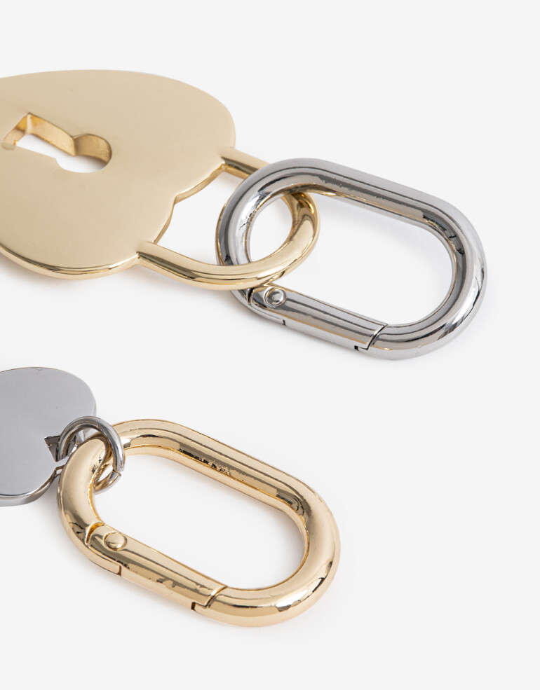 Llavero Metal Set De Llaveros Biplating - Combinacion Bicolor