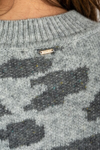 Sweater Animal Print Gris