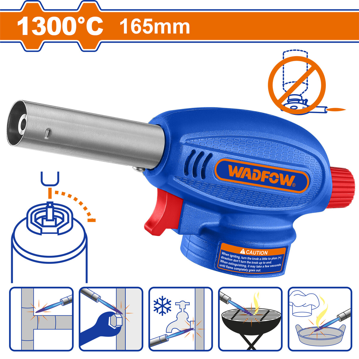SOPLETE FLAMBEADOR 165MM WADFOW WFG1602 