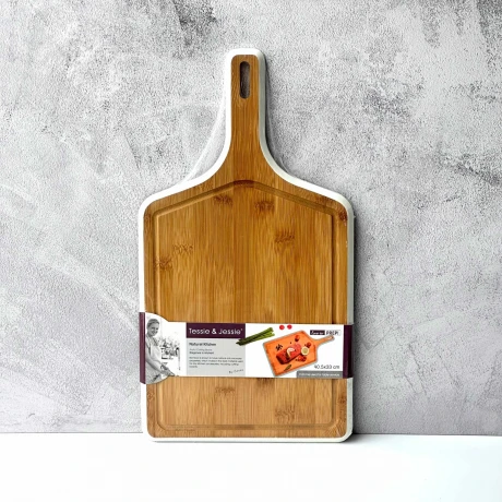 Tabla Bambú Rectangular c/Mango de Cocina 40.5cm x 33cm x 1.2cm Tabla Bambú Rectangular c/Mango de Cocina 40.5cm x 33cm x 1.2cm