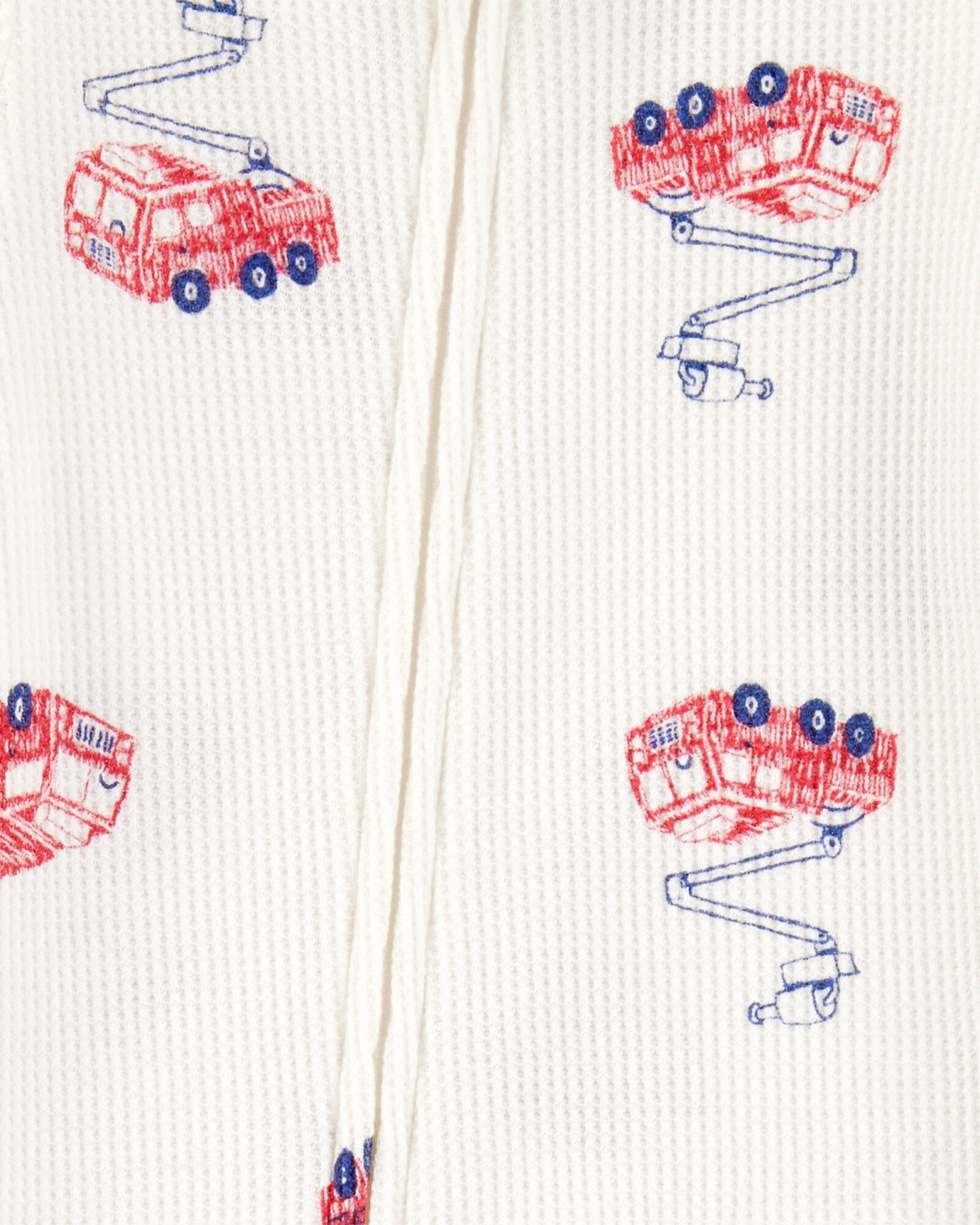 Pijama térmico una pieza de algodón, con pie, diseño bomberos Sin color