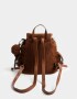 Mochilas Urbanas Mochila Solapa Corderoy Chocolate - Marron Chocolate