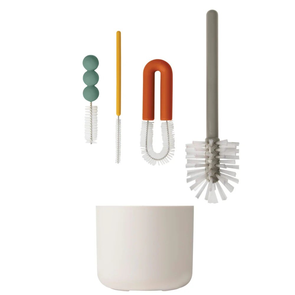 Set de cepillos limpia Biberones Cactus con base Boon MOD beige