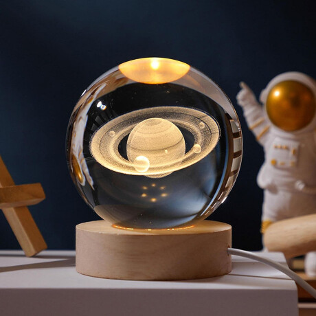 Lampara Veladora Con Esfera De 8 cm Vidrio Saturno