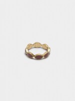 Anillo Con Esmalte marron