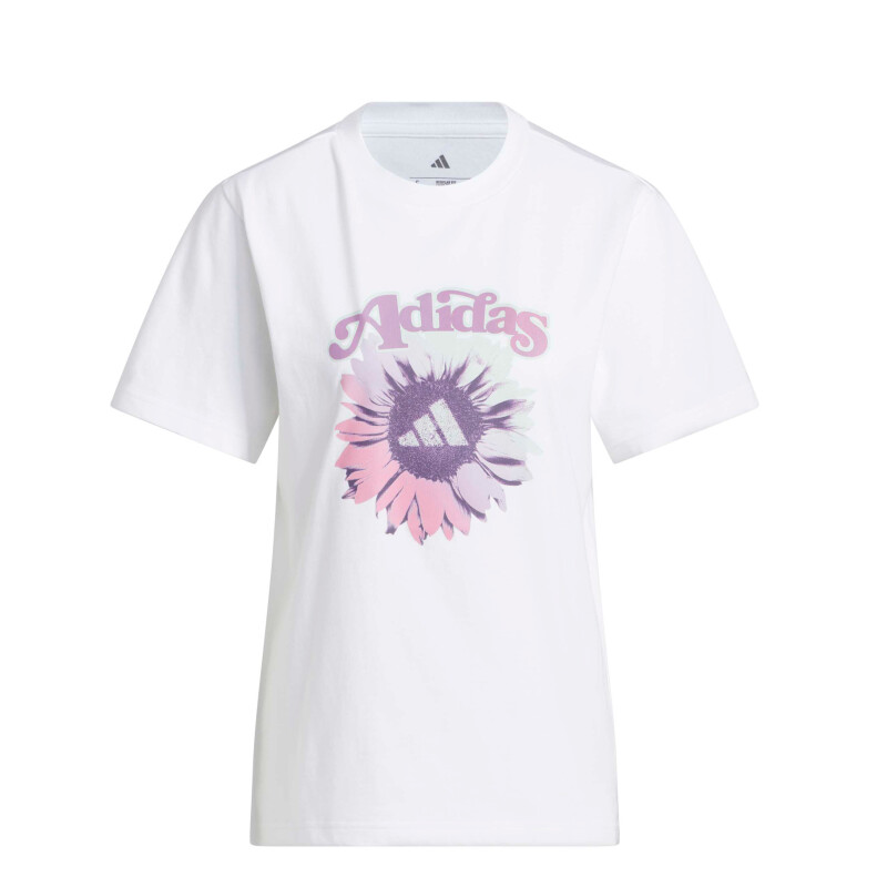 Remera de Mujer Adidas Floral Graphic W Blanco - Lila