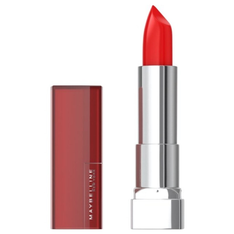 Labial Maybelline Color Sensational On Fire Red