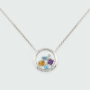 Colgante Mila de plata 925 con brillante y piedras semipreciosas Colgante Mila de plata 925 con brillante y piedras semipreciosas