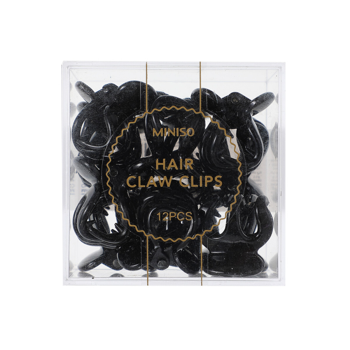 Mini pinzas 12 pcs - negro 