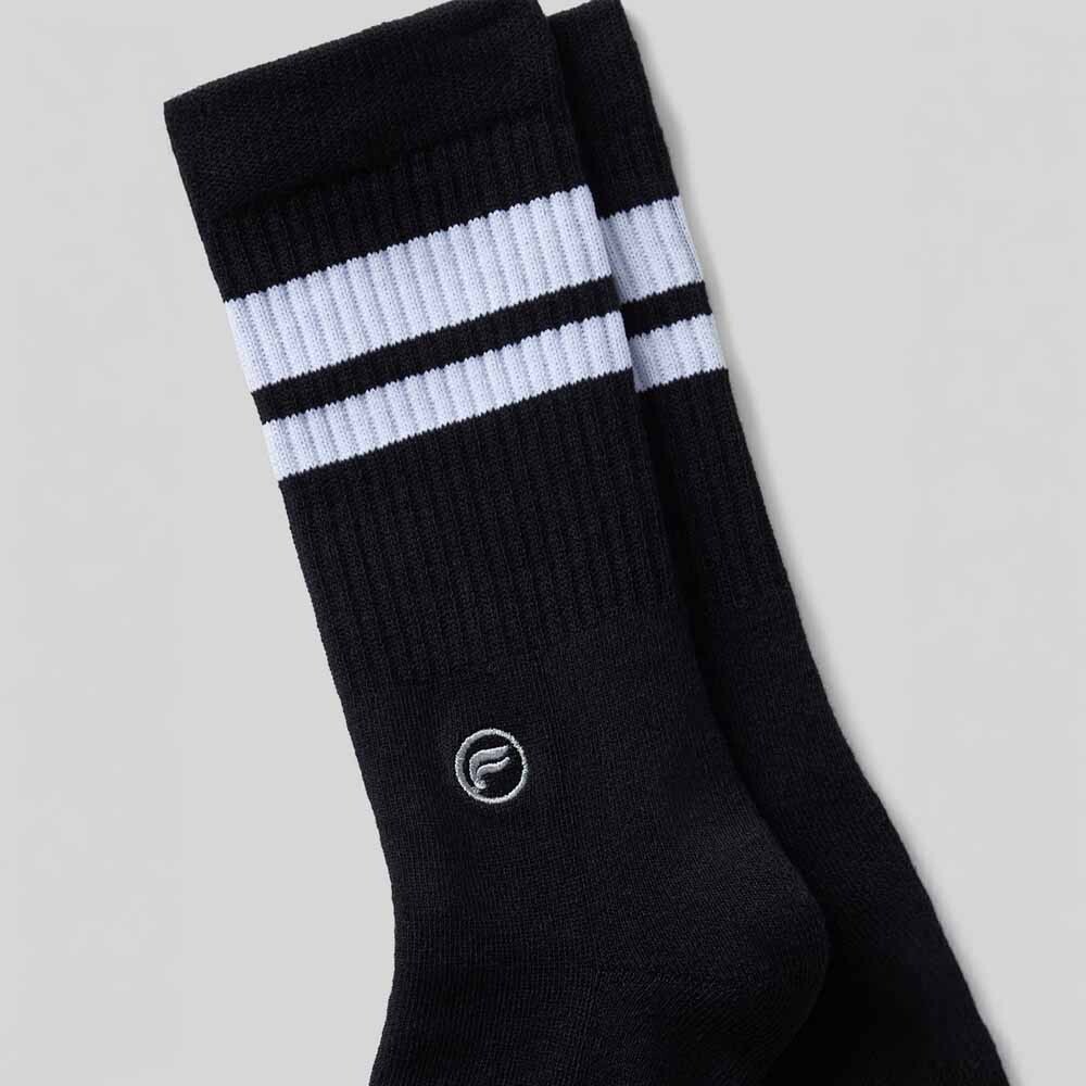Medias The Everyday Crew Sock Unisex Black/classic White Stripe
