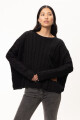 Sweater Oceano Crop Negro