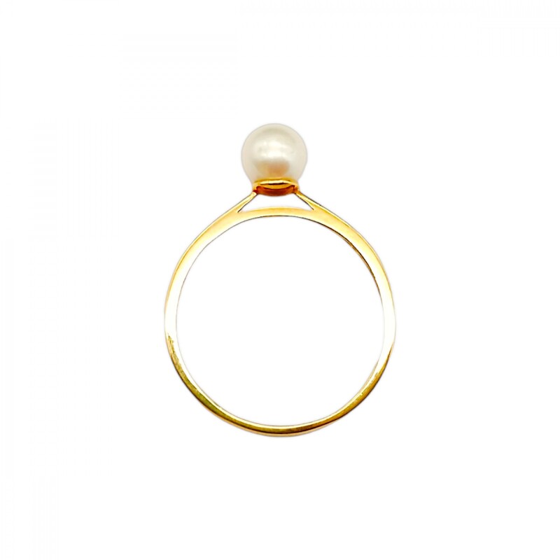Anillo Solitario-Oro 18k-Perla española-AN9509 conperla