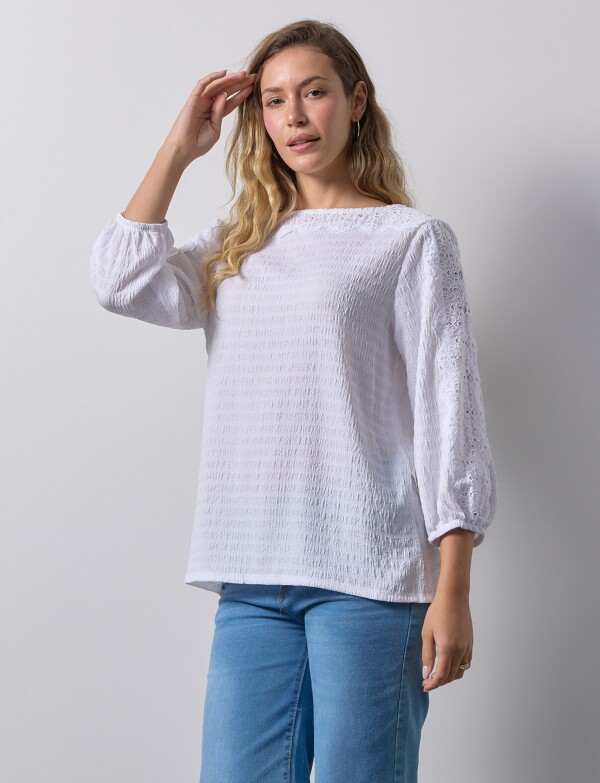 Blusa Broderie BLANCO