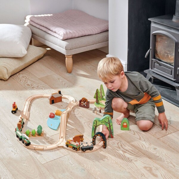 Tender Leaf Toys Juego De Trenes Pinos Silvestres Madera Tender Leaf Toys Juego De Trenes Pinos Silvestres Madera
