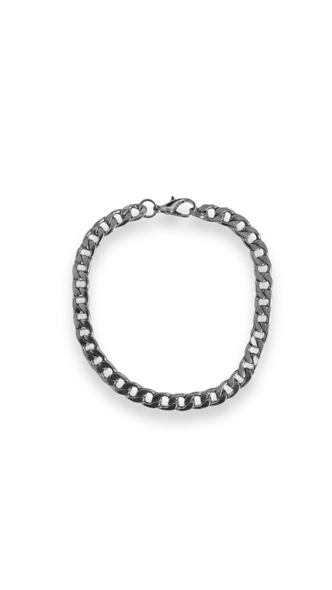 Pulsera acero chato grueso 