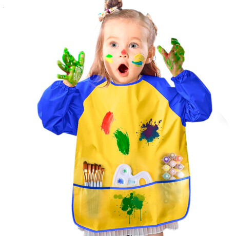 Set Infantil Pinceles De Esponjas + Túnica + Pinturas Jug027005
