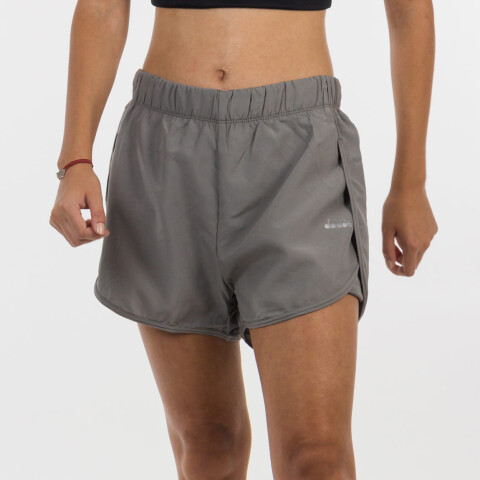 Diadora Dama Short Deportivo Ladies Dry Fit Gris Oscuro