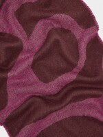 Bufanda De Jacquard Con Flecos rosa