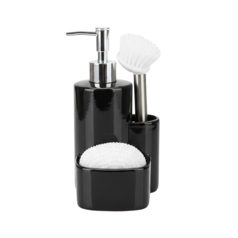 DISPENSADOR CERAMICA NEGRO C/ACCES P/BAÑO Unica