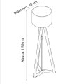 LAMPARA DE PIE CLASSIC - BLANCO/NATURAL LAMPARA DE PIE CLASSIC - BLANCO/NATURAL