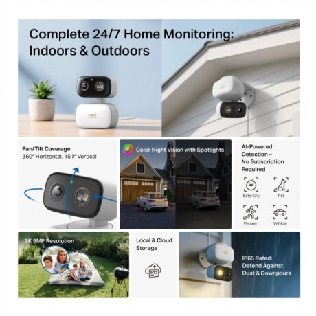 Cámara De Seguridad TP-LINK Tapo C236 WiFi 3K 5MP Detección Con IA Cámara De Seguridad TP-LINK Tapo C236 WiFi 3K 5MP Detección Con IA