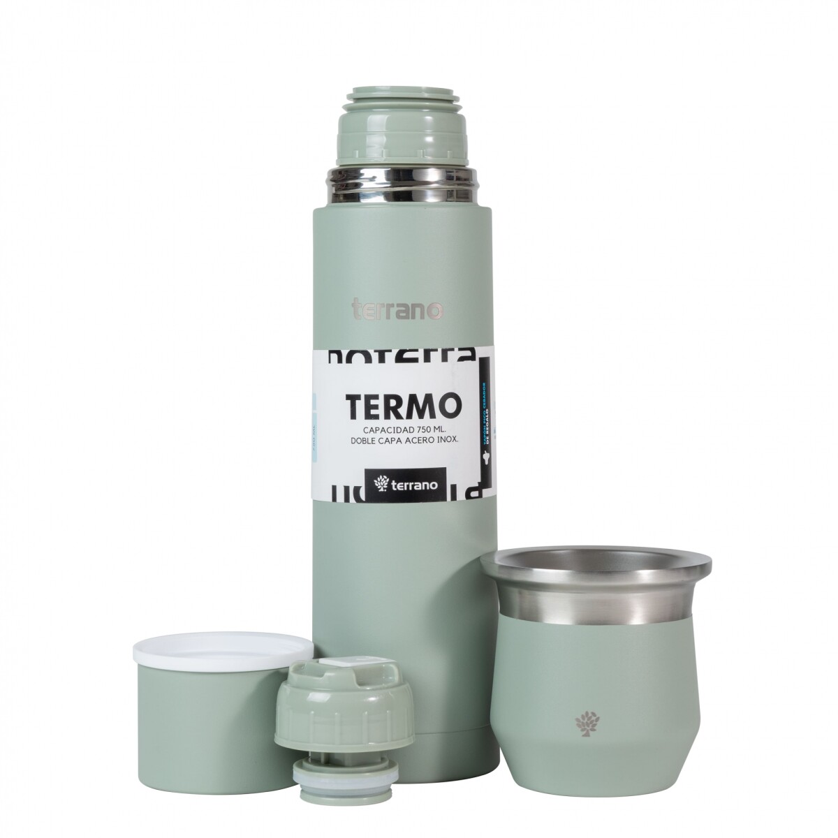 Kit Acero Bala - 750mL + Mate Flap - Oliva 