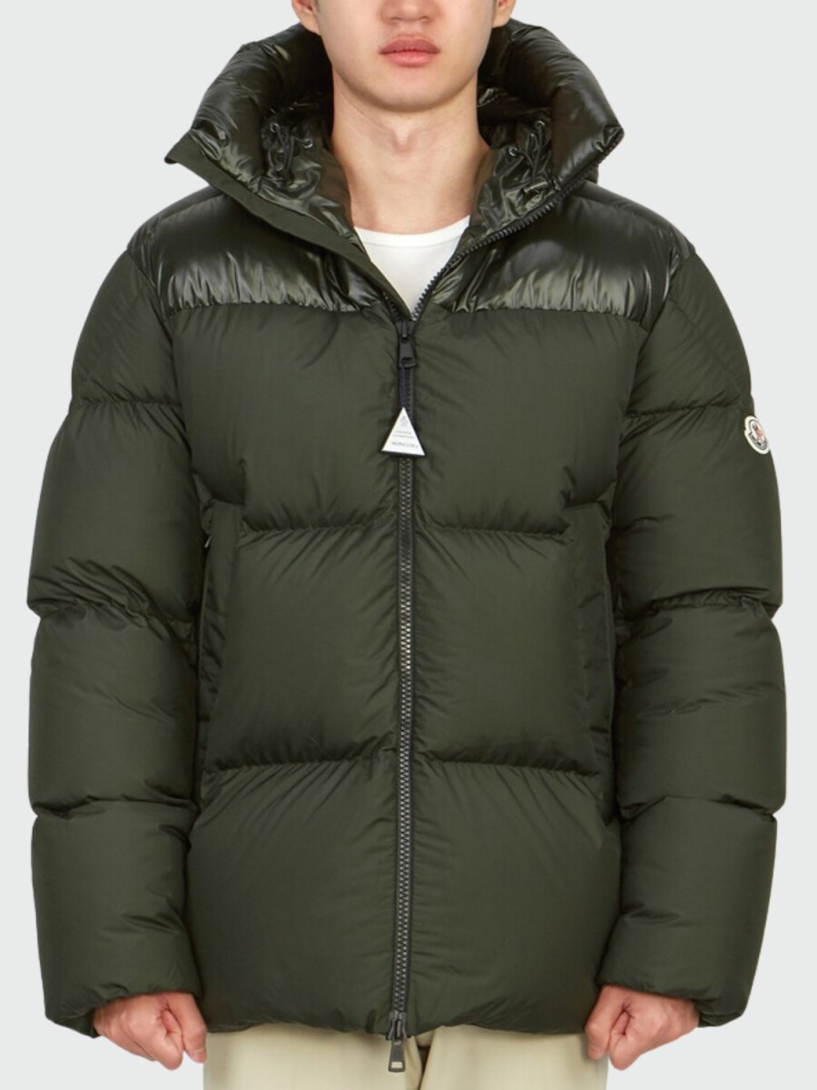 Moncler -Chaqueta impermeable con capucha rellena de plumas, Damavand - Verde 