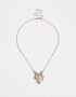 Collares Cortos Azul Collar Corto Multidijes - Dorado