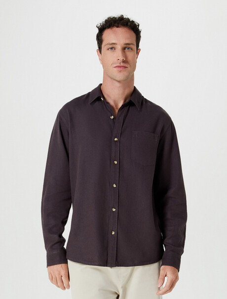CAMISA BÁSICA MASCULINA MANGA LARGA GRIS