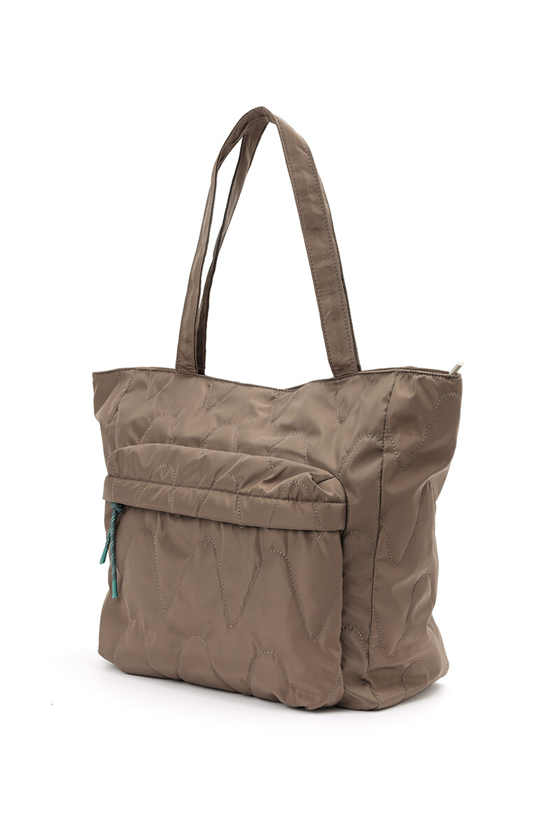Bolso shopper khaki