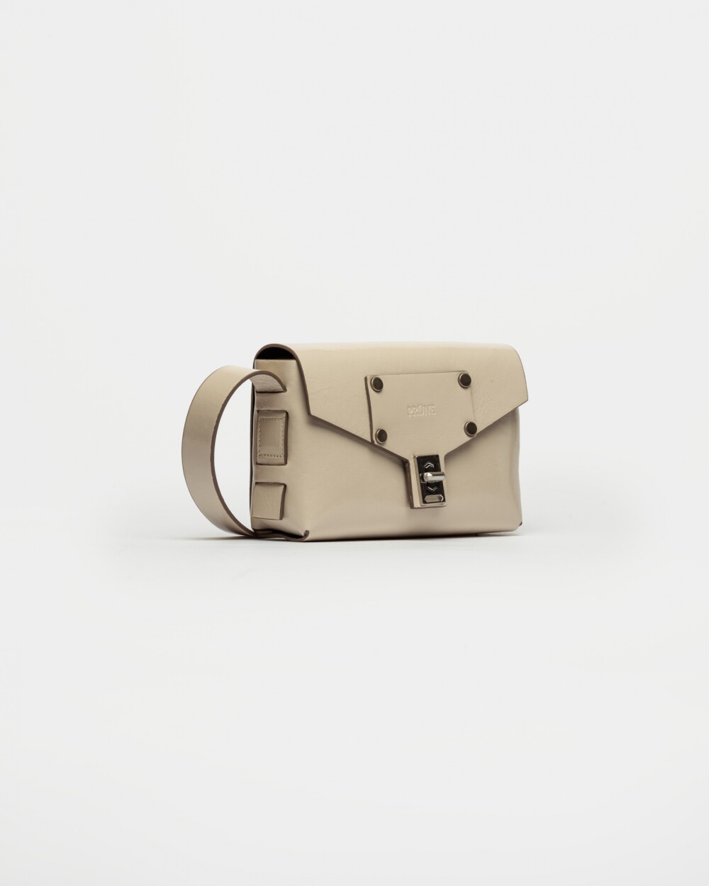 Mini Bag Palma En Cuero Charol Natural