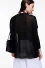 SWEATER EN V LUREX Negro