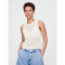 COTTON CROCHET CREW TANK NEW OFF WHITE