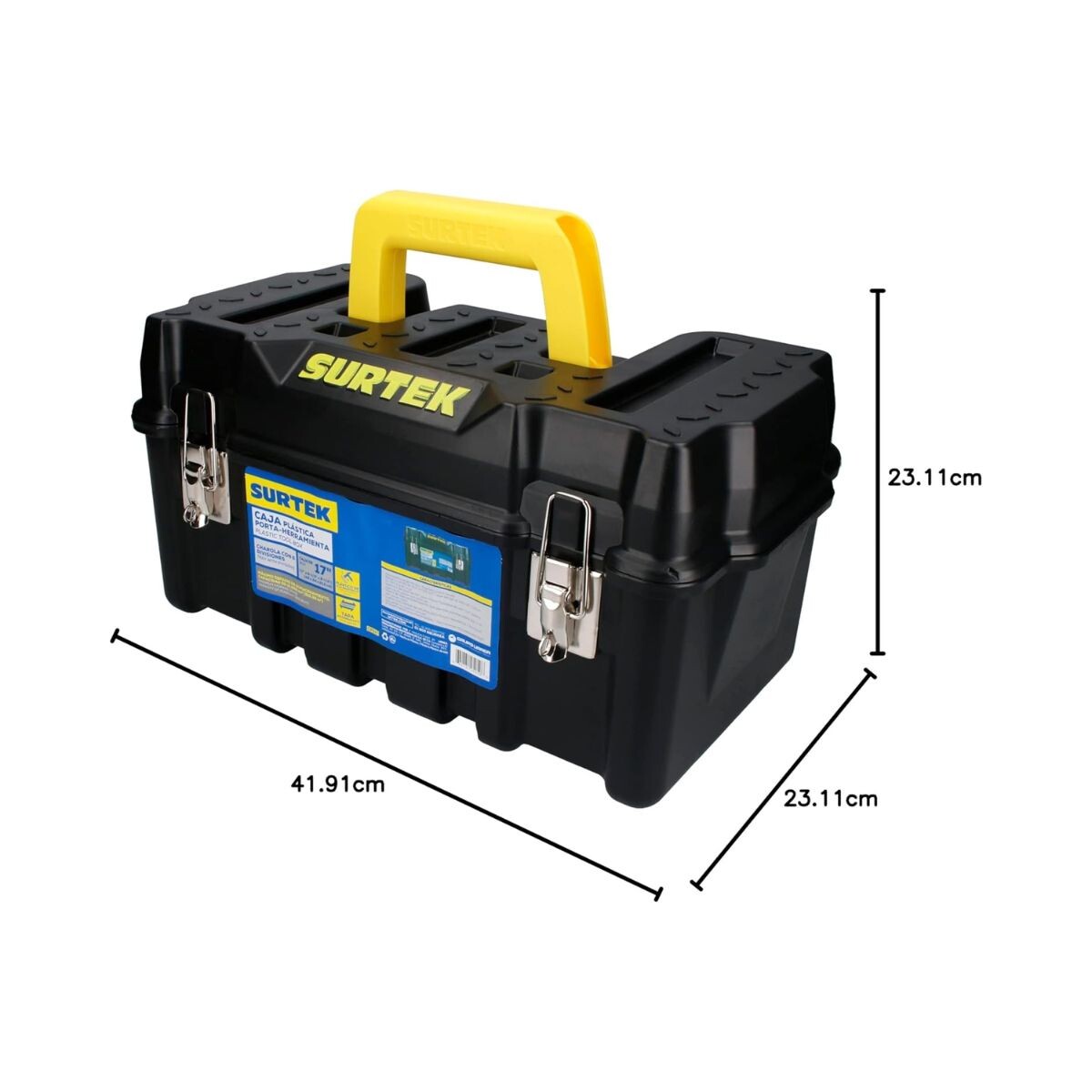 CAJA HERRAMIENTA BROCHE METAL 17X9" SURTEK Caja Herramienta Broche Metal 17x9" Surtek