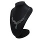 Collar En Oro Blanco 18K Con Brillantes Y Esmeraldas Collar En Oro Blanco 18K Con Brillantes Y Esmeraldas