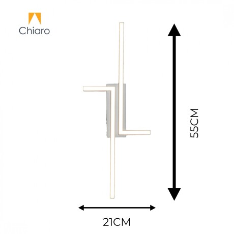 Aplique Led minimalista Diseño doble L 20W Cálido BLANCO