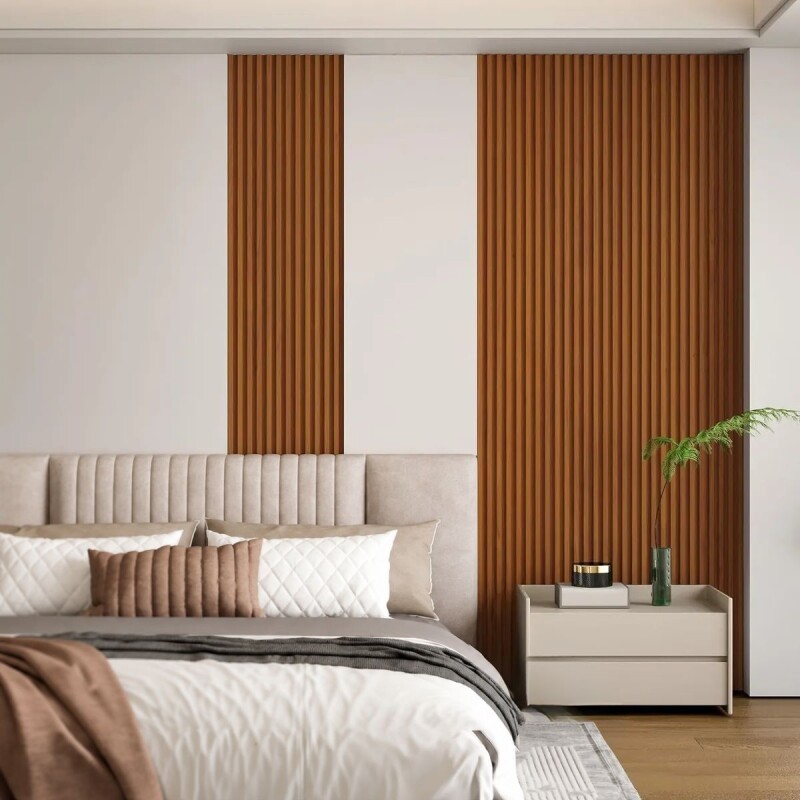 Set X16 Panel ranurado WPC 290x16cm MARRON OSCURO