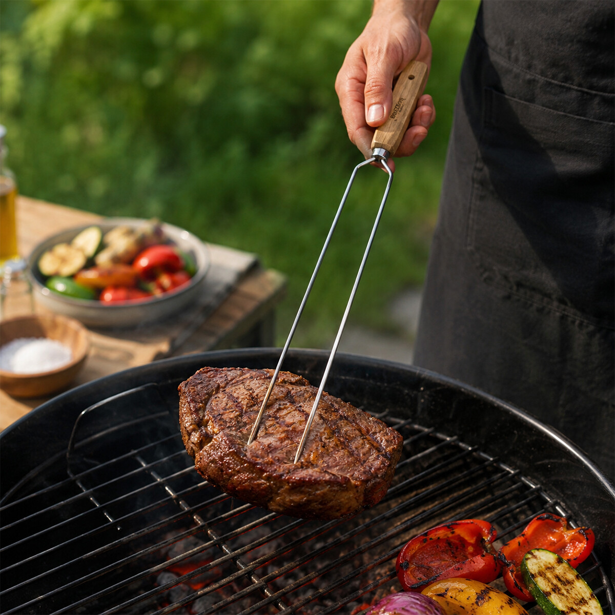 Pincho Doble para Parrilla Simonaggio 65 cm 
