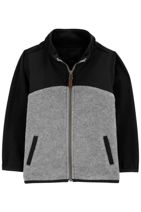 Campera de micropolar, diseño colorblock Campera de micropolar, diseño colorblock