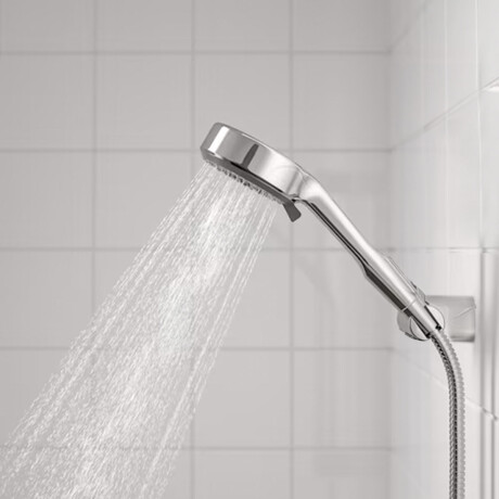 DUCHA EXTERNA CON SOPORTE FLEXIBLE Y TELEFONO BRILLO CROMO
