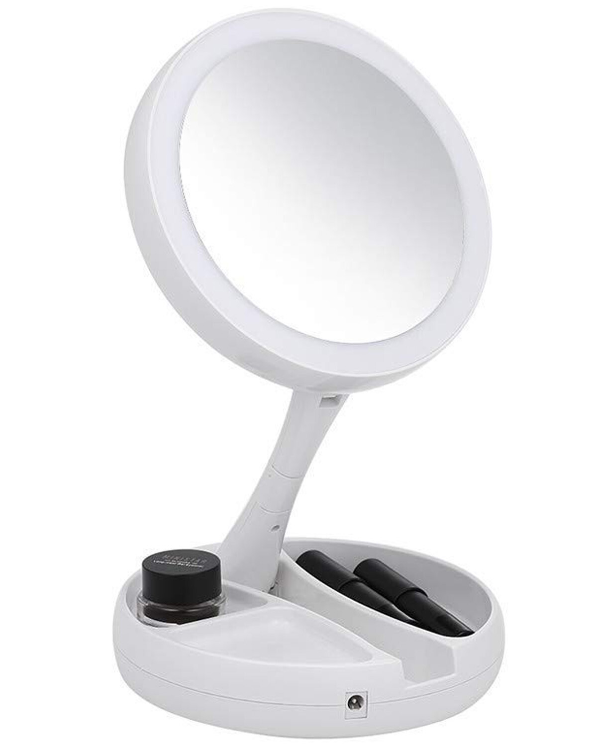 Espejo Con Luz Led Para Maquillaje Plegable Aumento X10 Generico