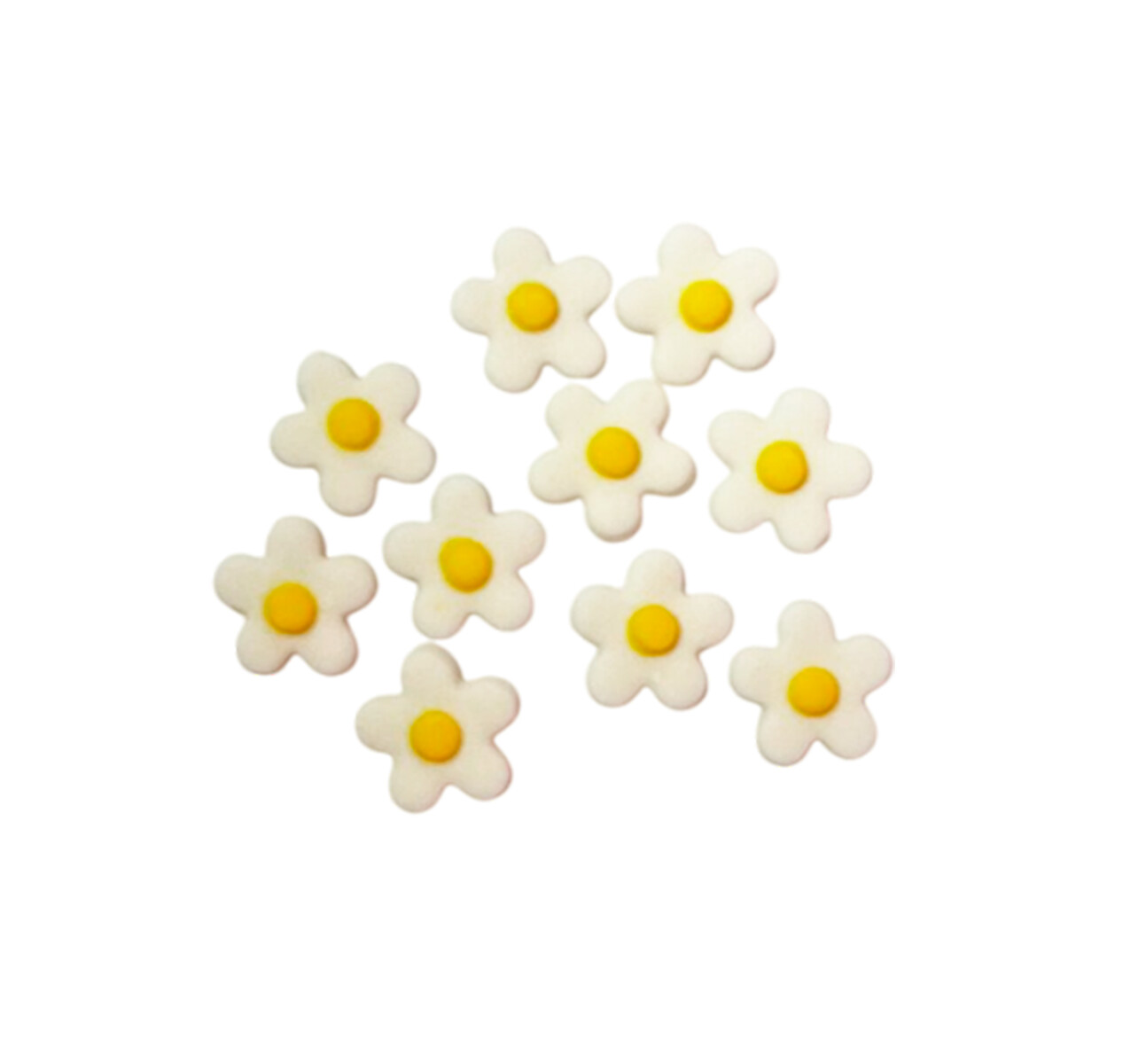 Adorno de Pastillaje Nomeolvides Blanca x10 
